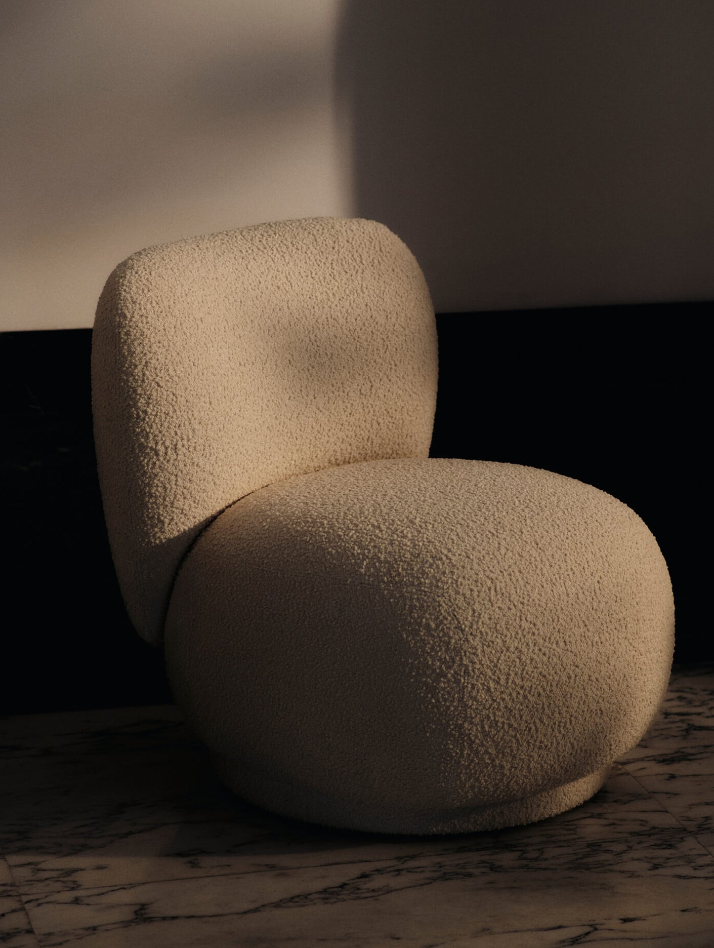 Rico Piccolo Lounge Chair by Ferm Living - Nordic Boucle Off White