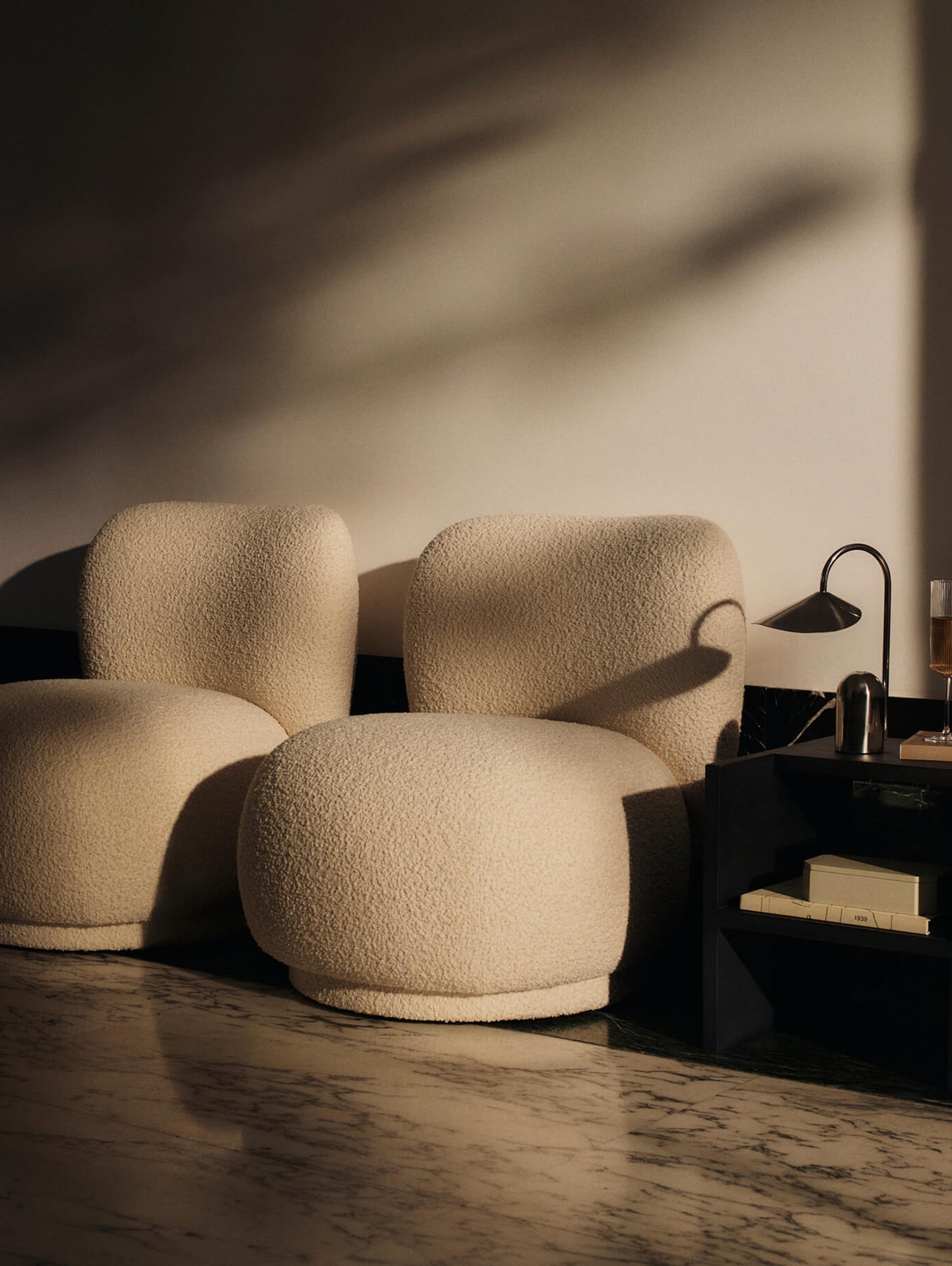 Rico Piccolo Lounge Chair by Ferm Living - Nordic Boucle Off White