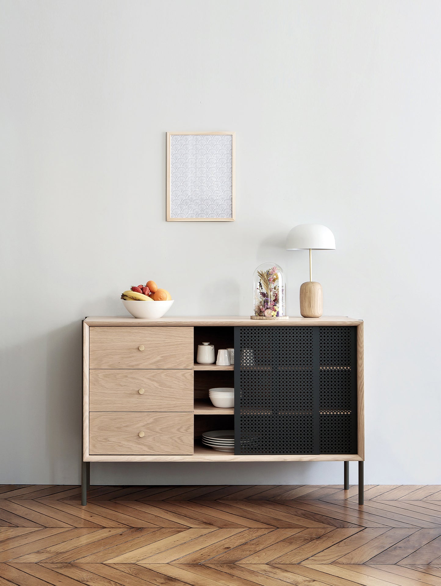 Gabin High Sideboard by Hartô - Oak / Slate Grey