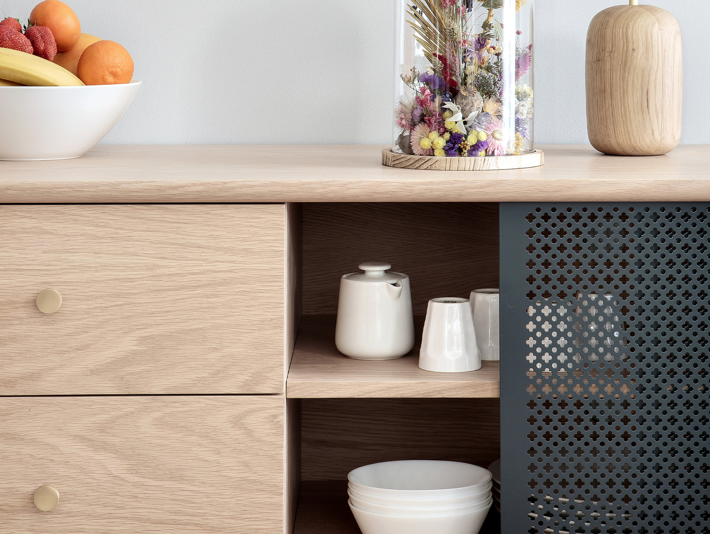 Gabin High Sideboard by Hartô - Oak / Slate Grey