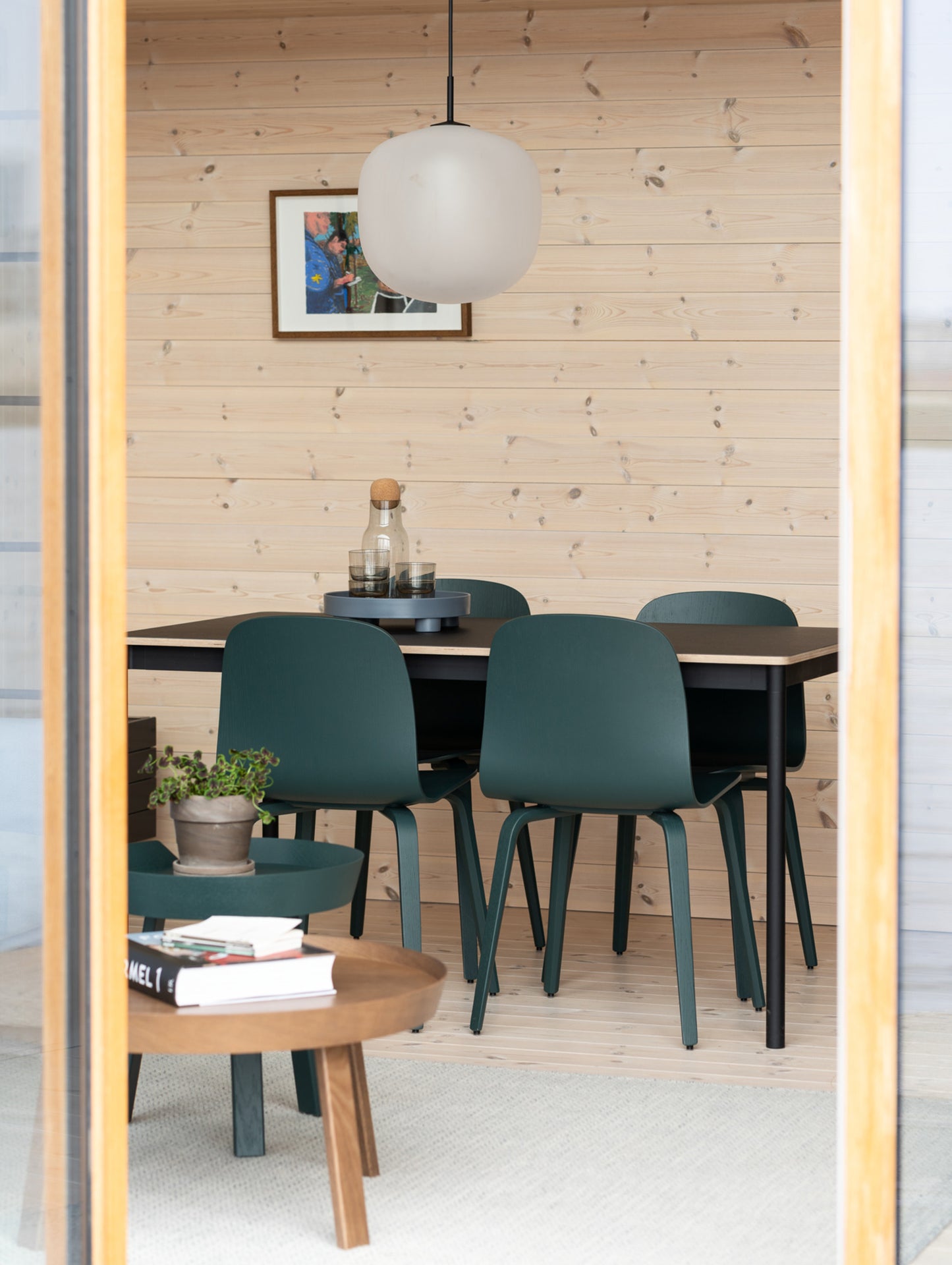 Visu Chair Wood Base by Muuto - Dark Green Ash