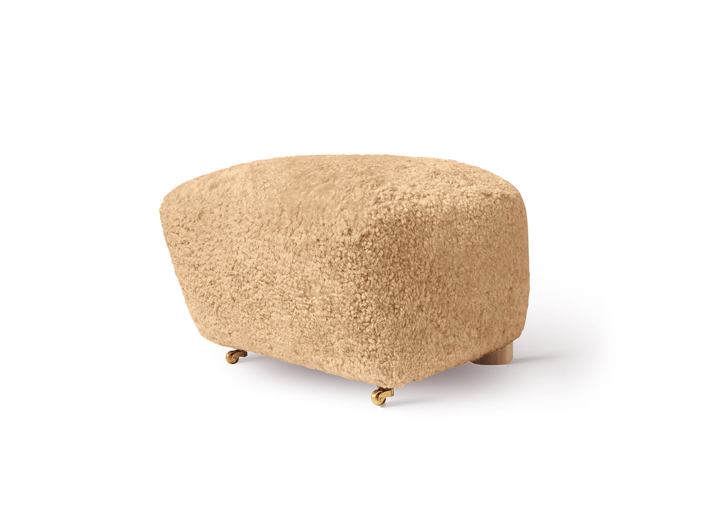 The Tired Man Ottoman by Audo Copenhagen - Natural Oak Base / Sheepskin Honey