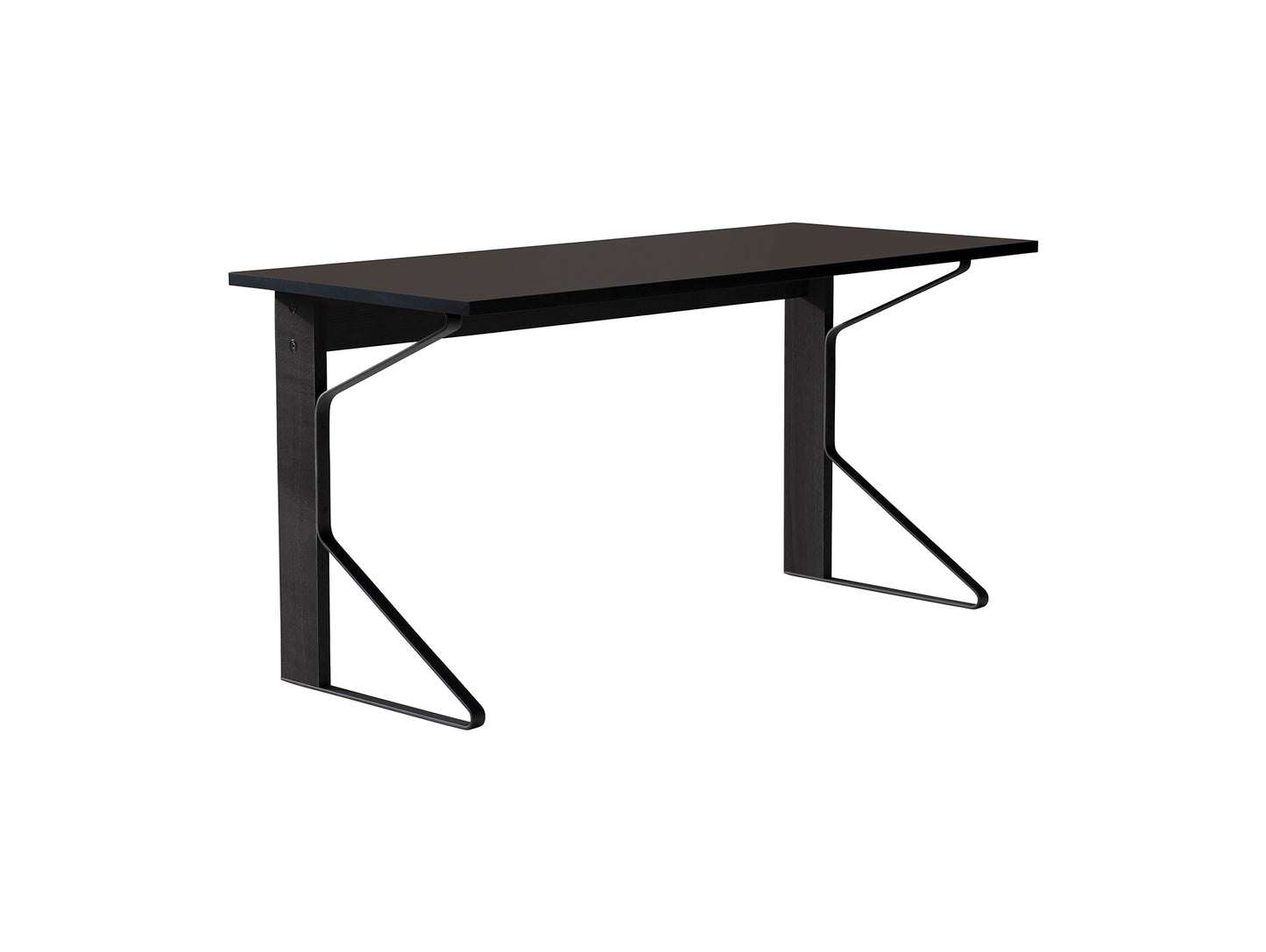 Kaari Desk by Artek - Linoleum Black Tabletop / Black Lacquered Oak Base