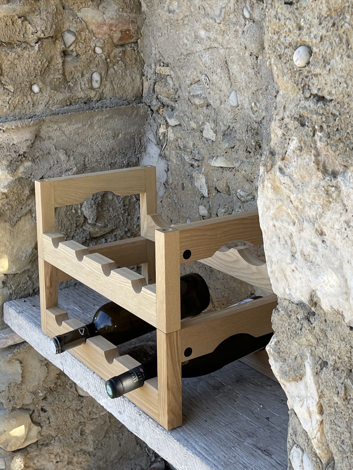 Silo Wine Rack by Massproductions - Oiled Ash