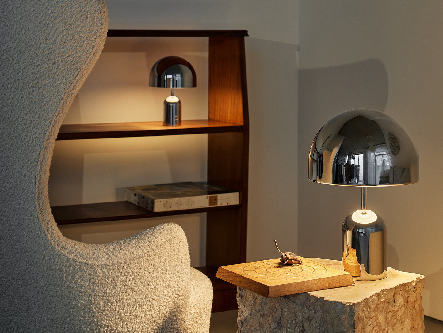 Bell LED Portable Lamp by Tom Dixon - Silver