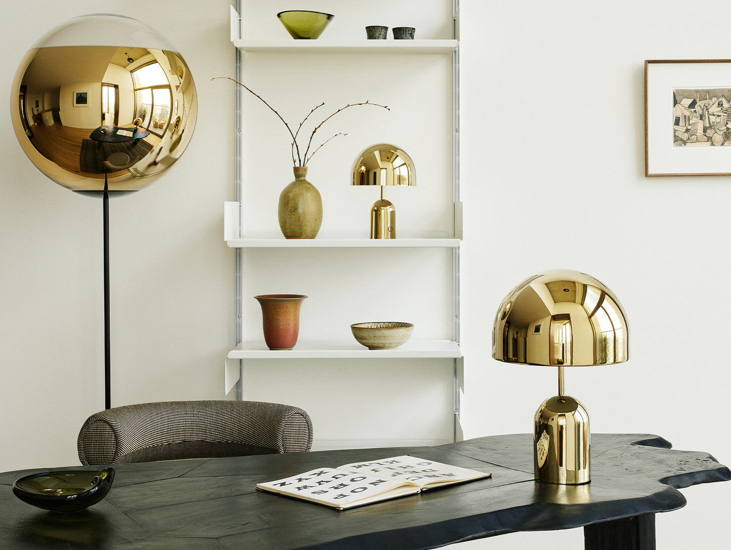Bell LED Portable Lamp by Tom Dixon - Gold
