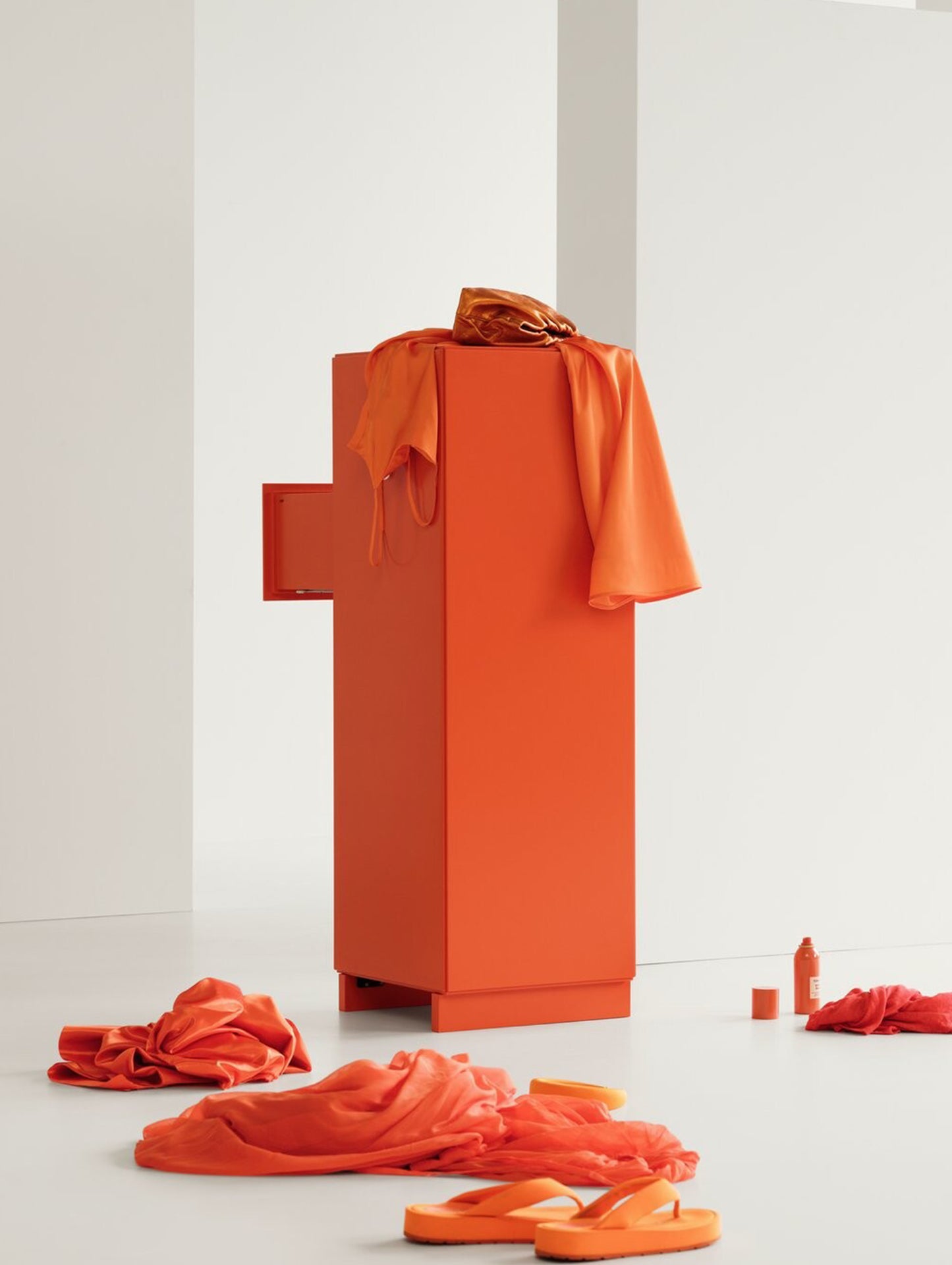 Relief Drawers with Plinth Base - Tall by String - Orange