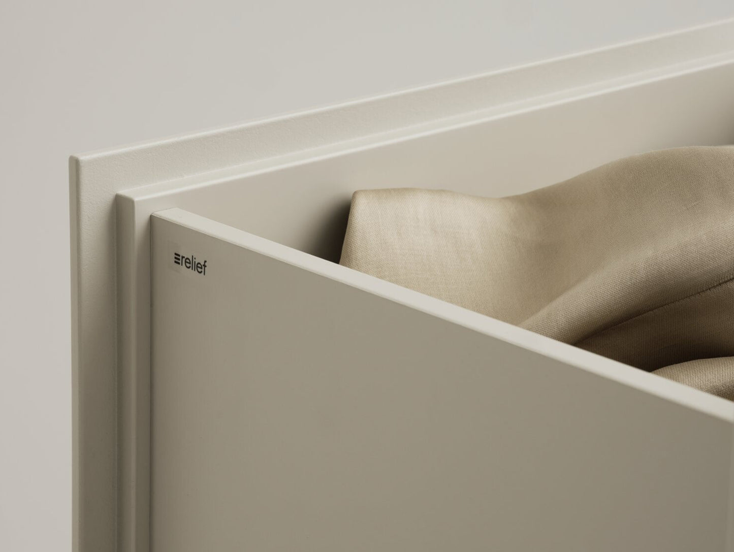 Relief Drawer with Legs- Low by String - Beige