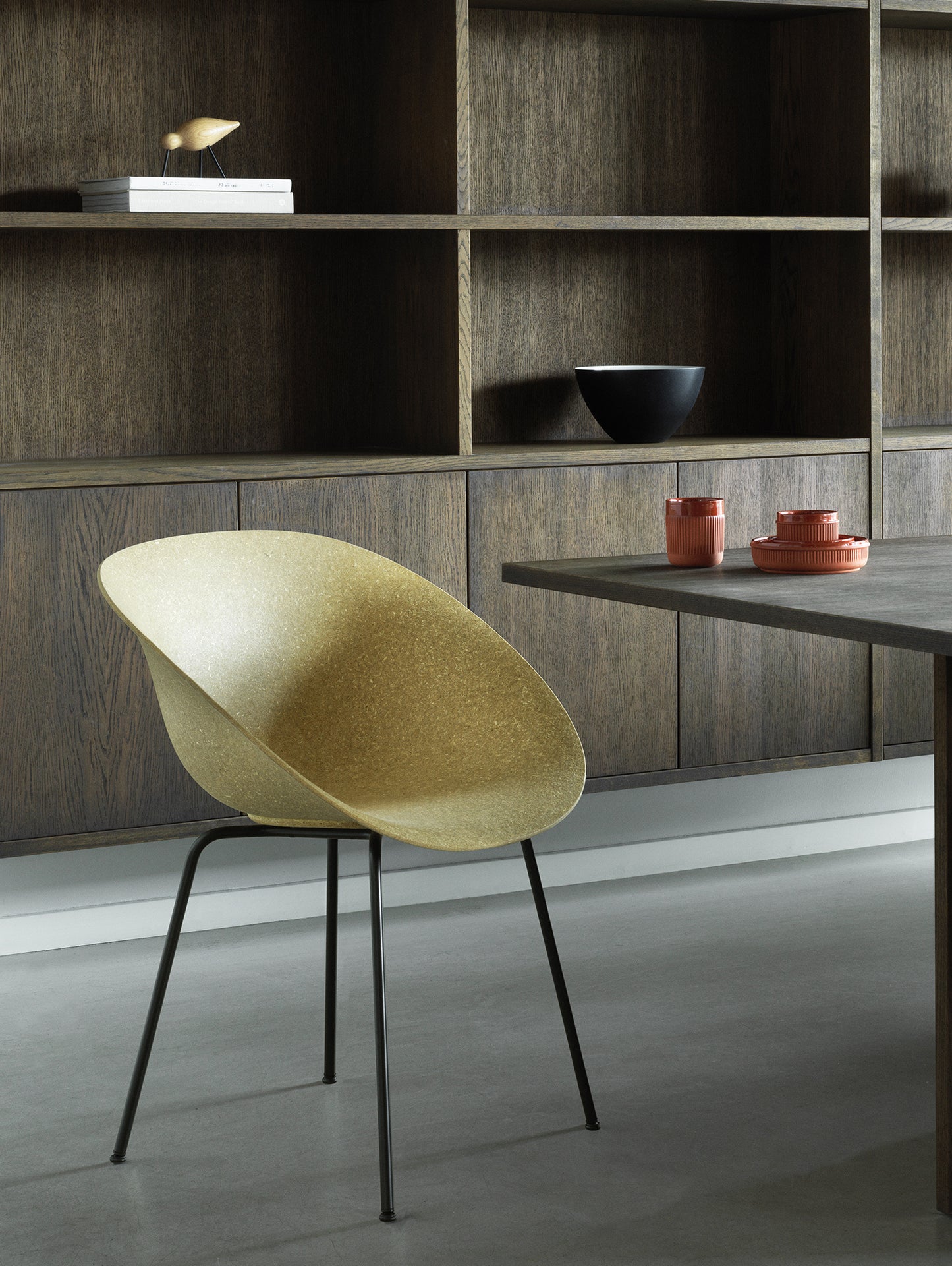 Mat Armchair - Steel by Normann Copenhagen - Black Base / Hemp