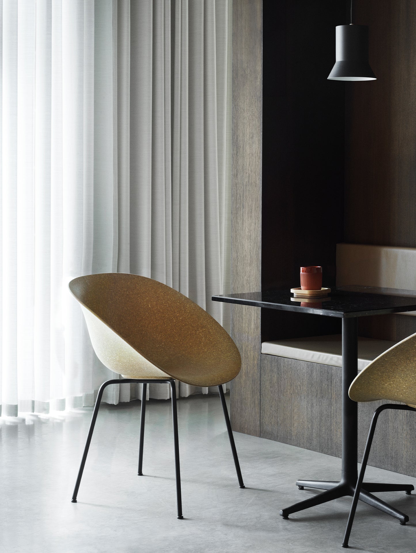 Mat Armchair - Steel by Normann Copenhagen - Black Base / Hemp