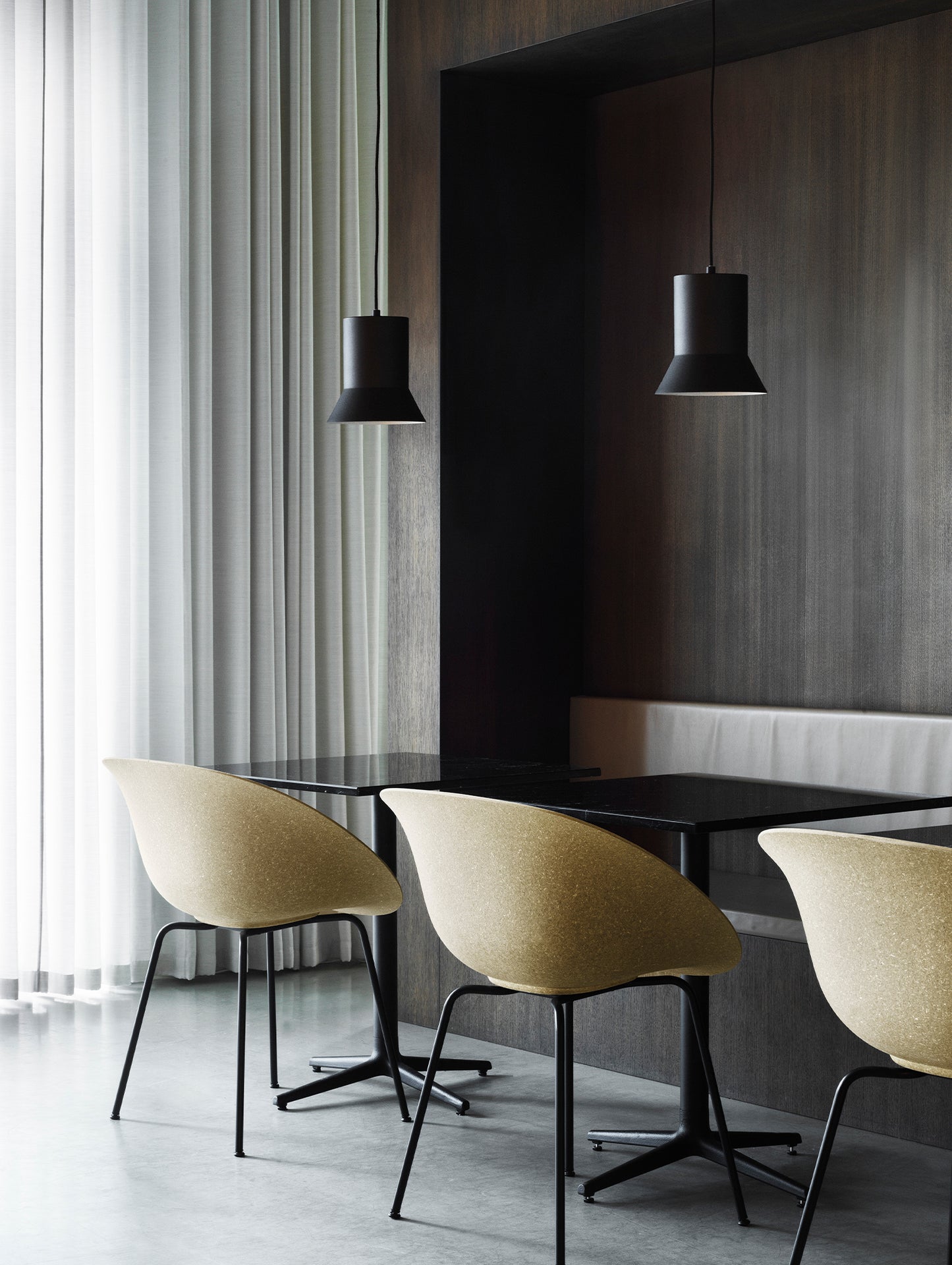 Mat Armchair - Steel by Normann Copenhagen - Black Base / Hemp