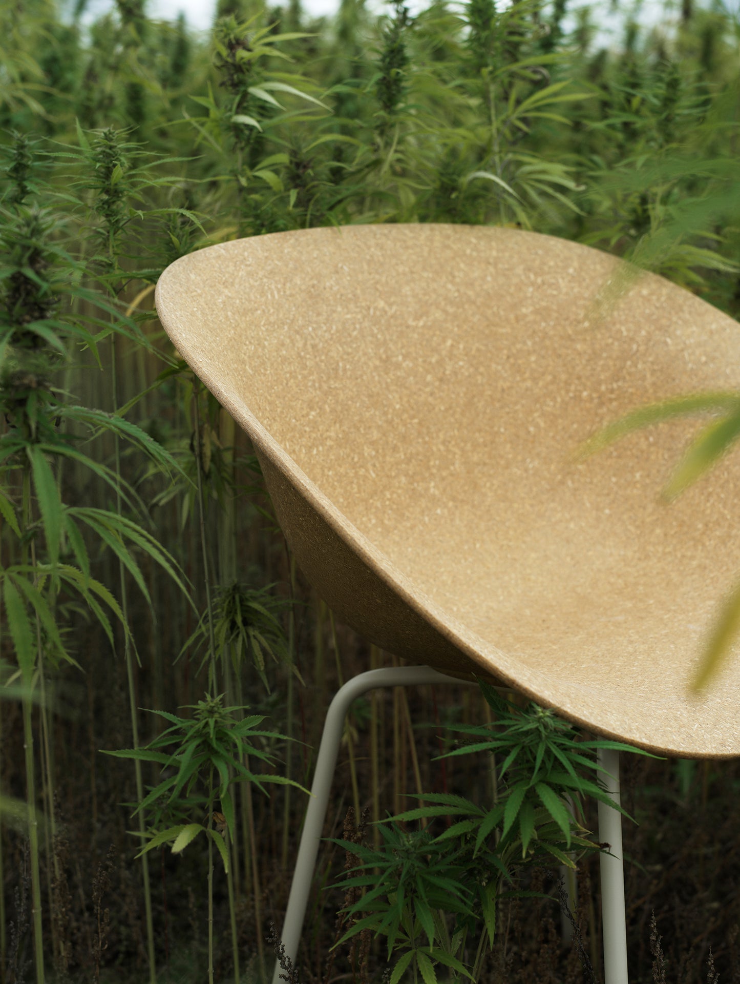 Mat Armchair - Steel by Normann Copenhagen - Cream Base / Hemp