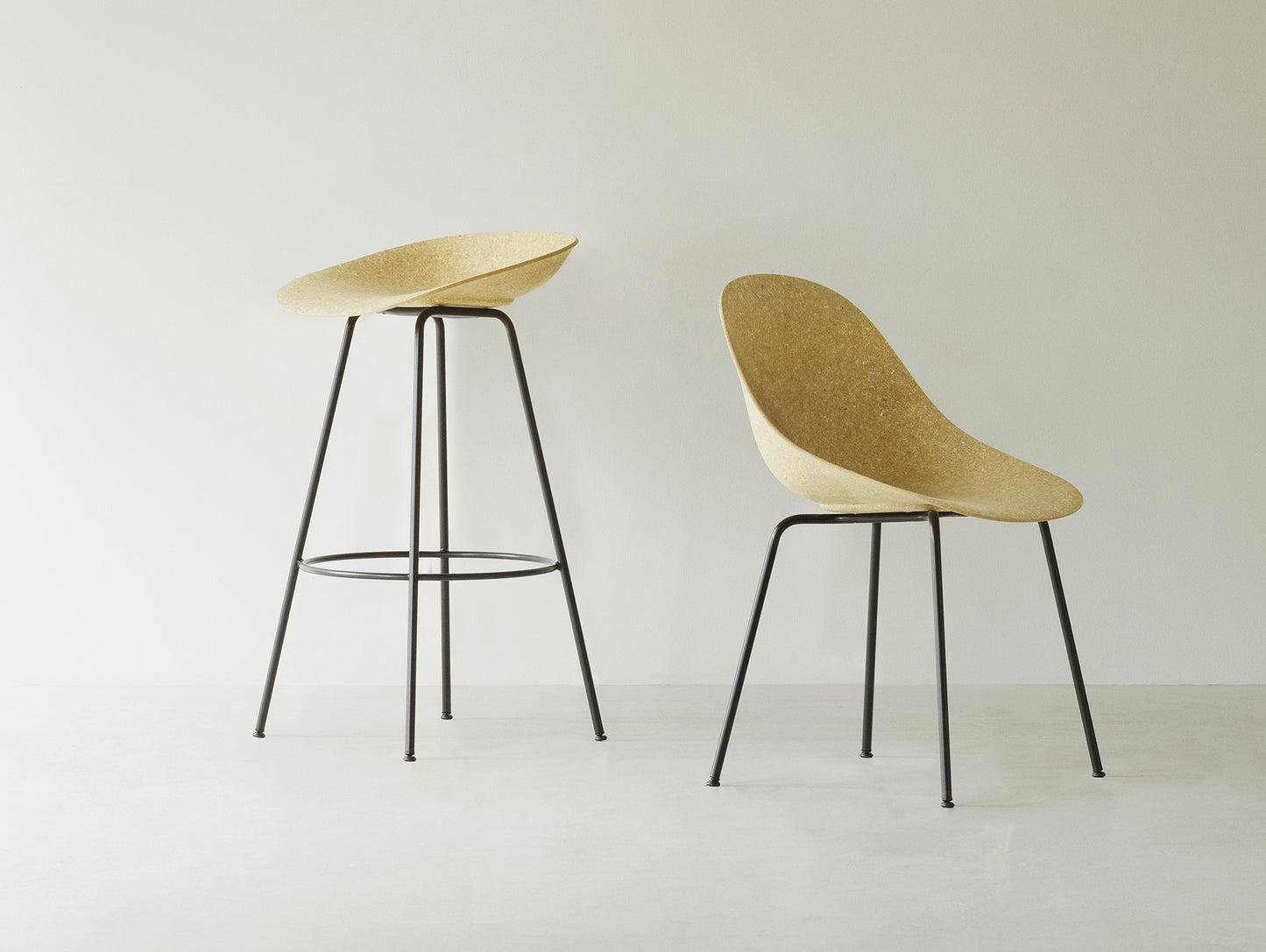 Mat Chair - Steel by Normann Copenhagen / Black Steel Base / Hemp