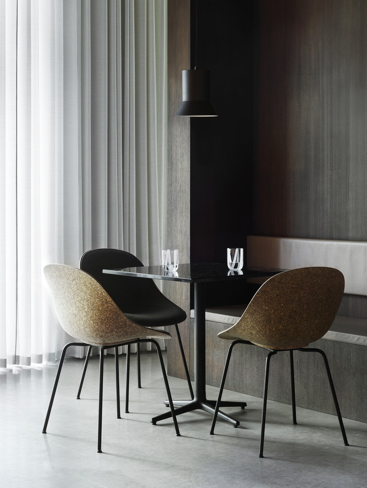 Mat Chair Upholstered - Steel