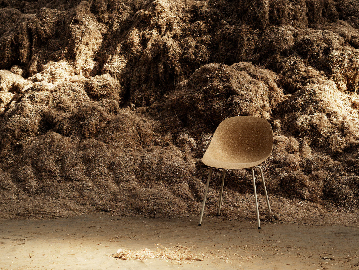 Mat Chair - Steel by Normann Copenhagen / Cream Steel Base / Hemp