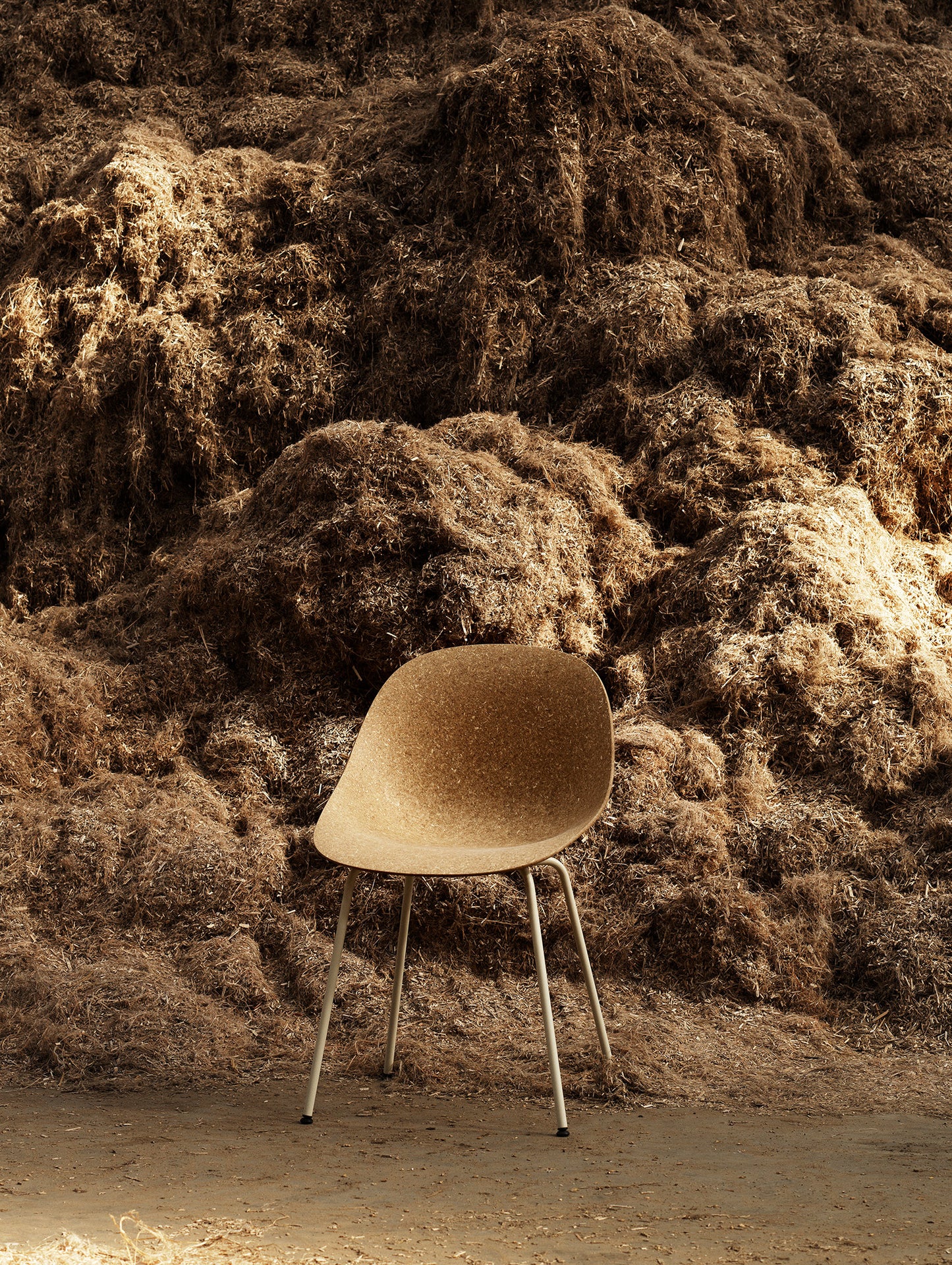Mat Chair - Steel by Normann Copenhagen / Cream Steel Base / Hemp