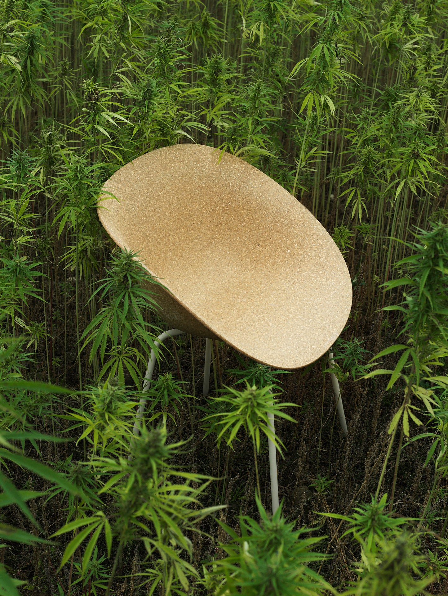Mat Armchair - Steel by Normann Copenhagen - Cream Base / Hemp