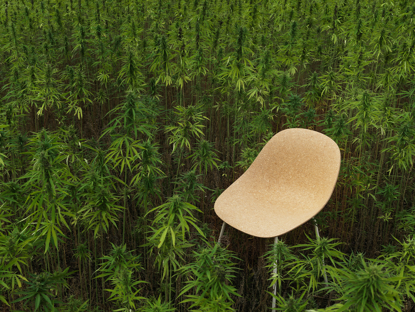 Mat Chair - Steel by Normann Copenhagen / Cream Steel Base / Hemp