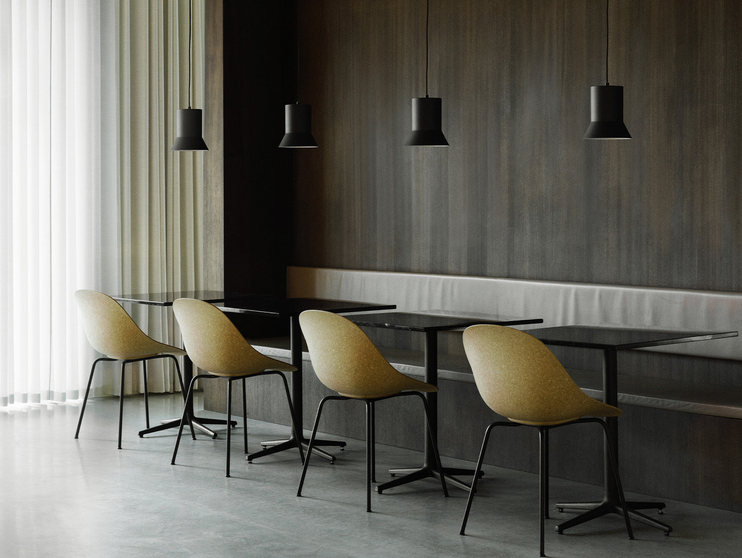 Mat Chair - Steel by Normann Copenhagen / Black Steel Base / Hemp