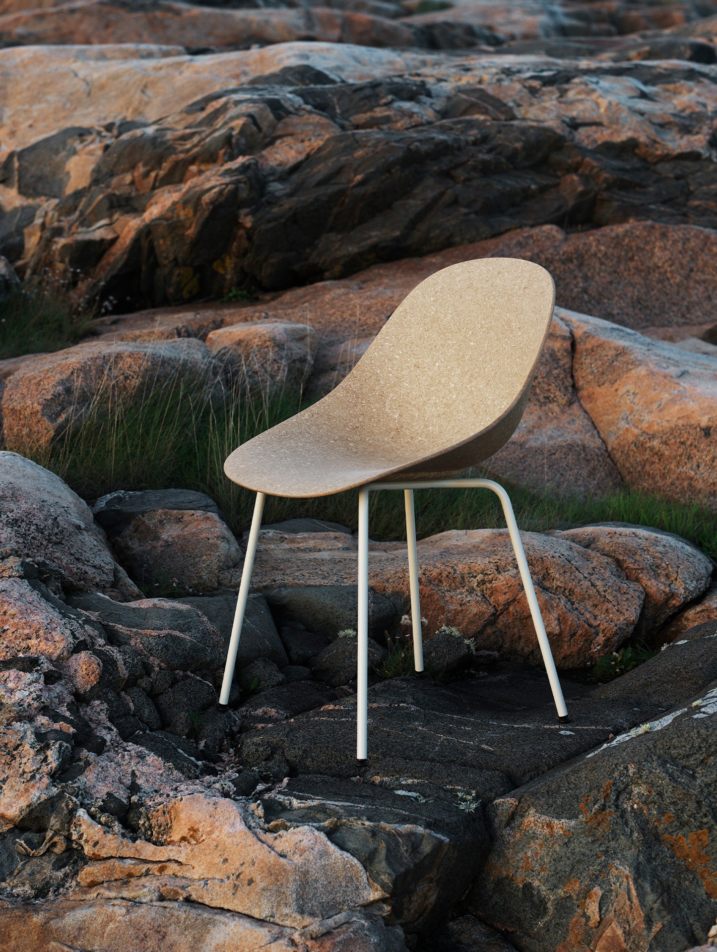Mat Chair - Steel by Normann Copenhagen / Cream Steel Base / Hemp