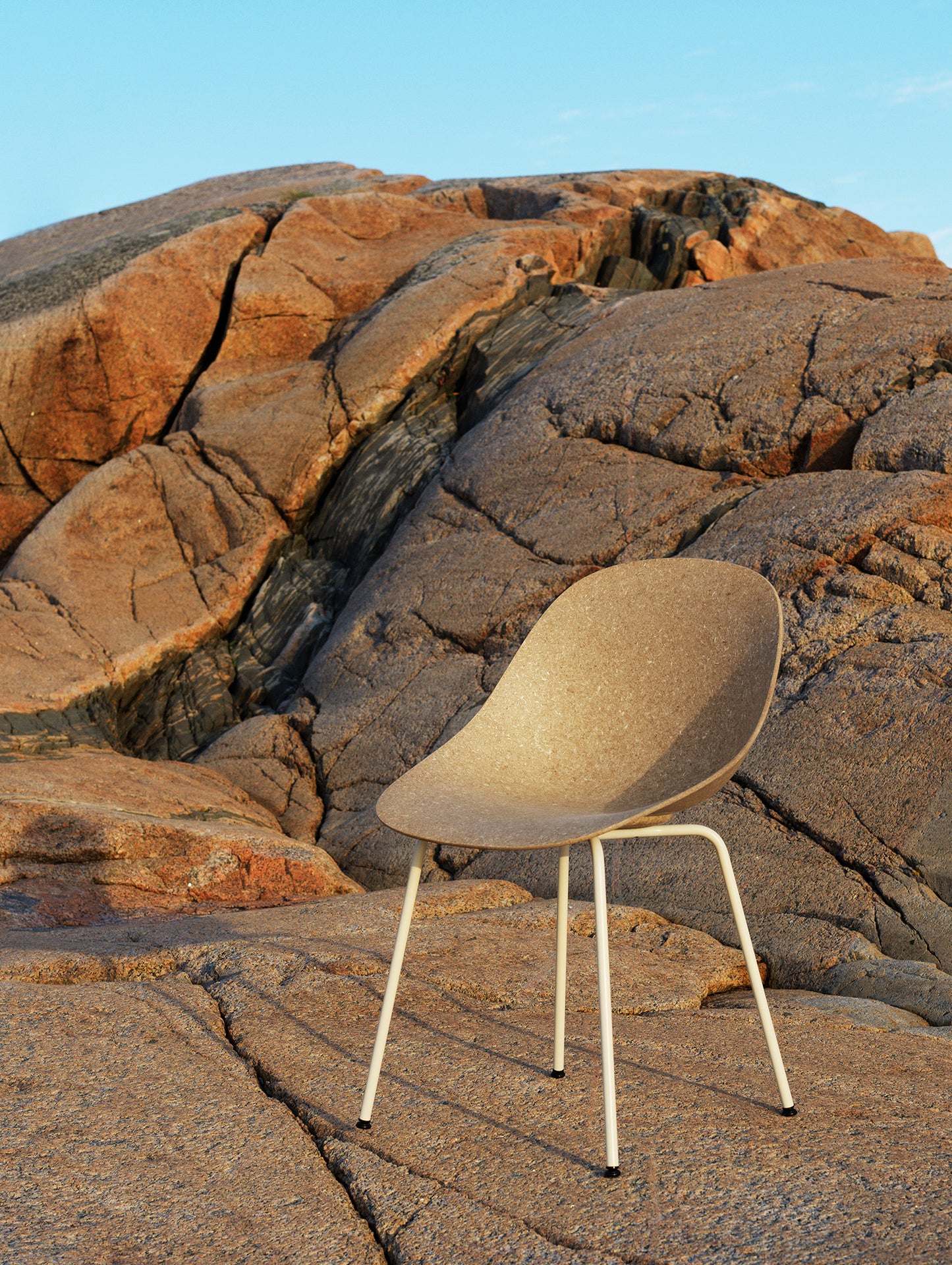 Mat Chair - Steel by Normann Copenhagen / Cream Steel Base / Hemp