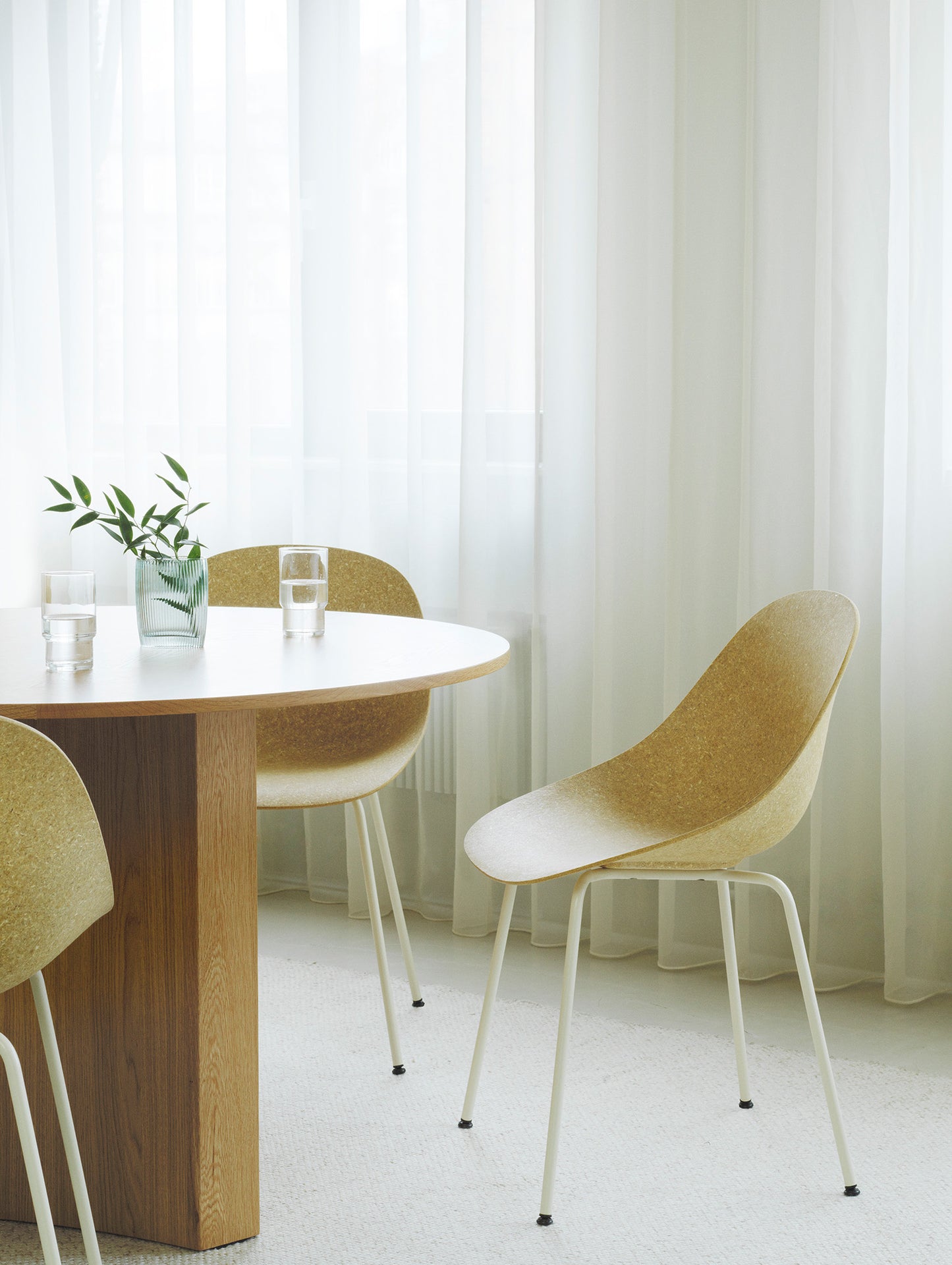 Mat Chair - Steel by Normann Copenhagen / Cream Steel Base / Hemp