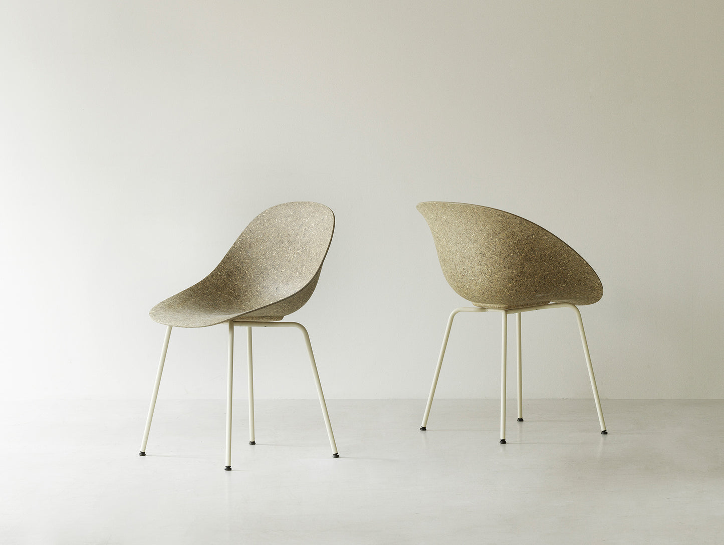 Mat Chair - Steel by Normann Copenhagen / Cream Steel Base / Seaweed