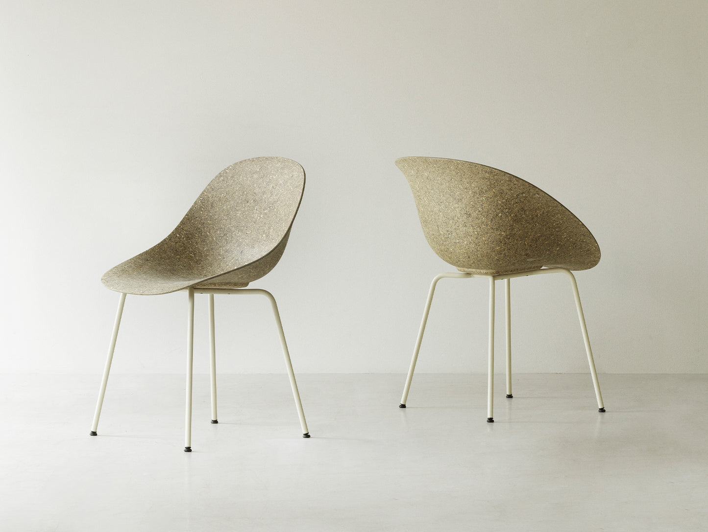 Mat Armchair - Steel by Normann Copenhagen - Cream Base / Seaweed