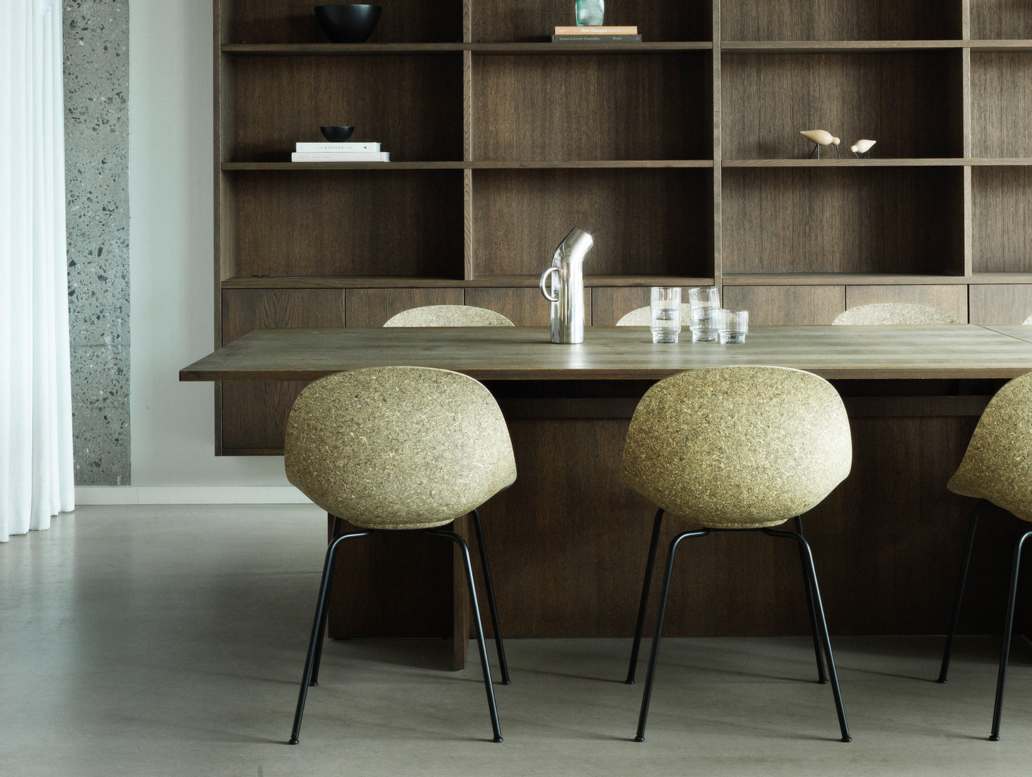Mat Chair - Steel by Normann Copenhagen / Black Steel Base / Seaweed