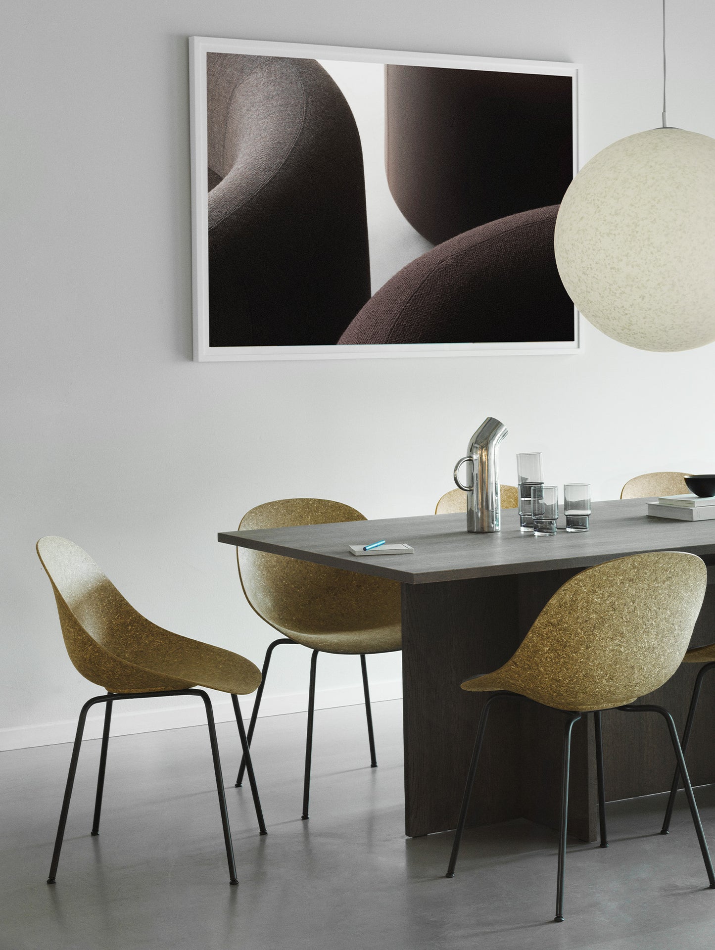 Mat Chair - Steel by Normann Copenhagen / Black Steel Base / Hemp