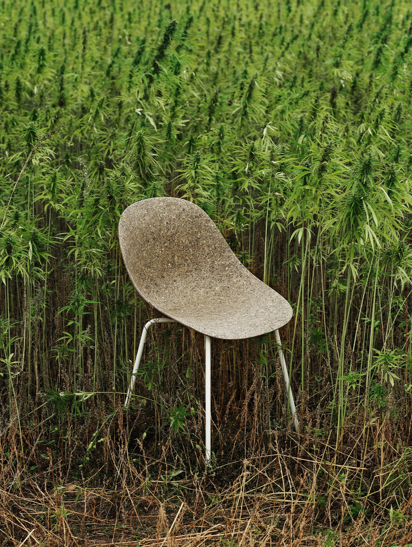 Mat Chair - Steel by Normann Copenhagen / Cream Steel Base / Hemp