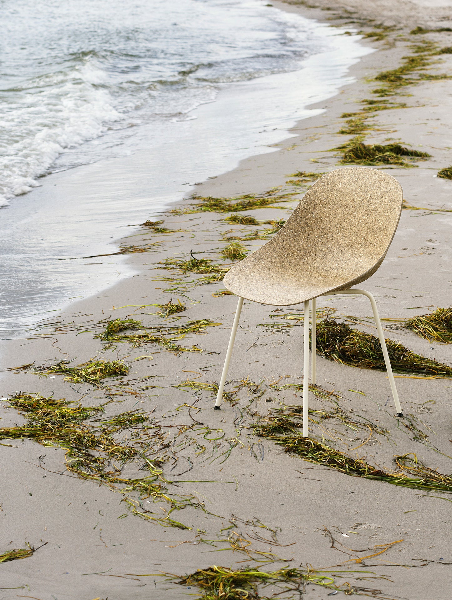 Mat Chair - Steel by Normann Copenhagen / Cream Steel Base / Hemp