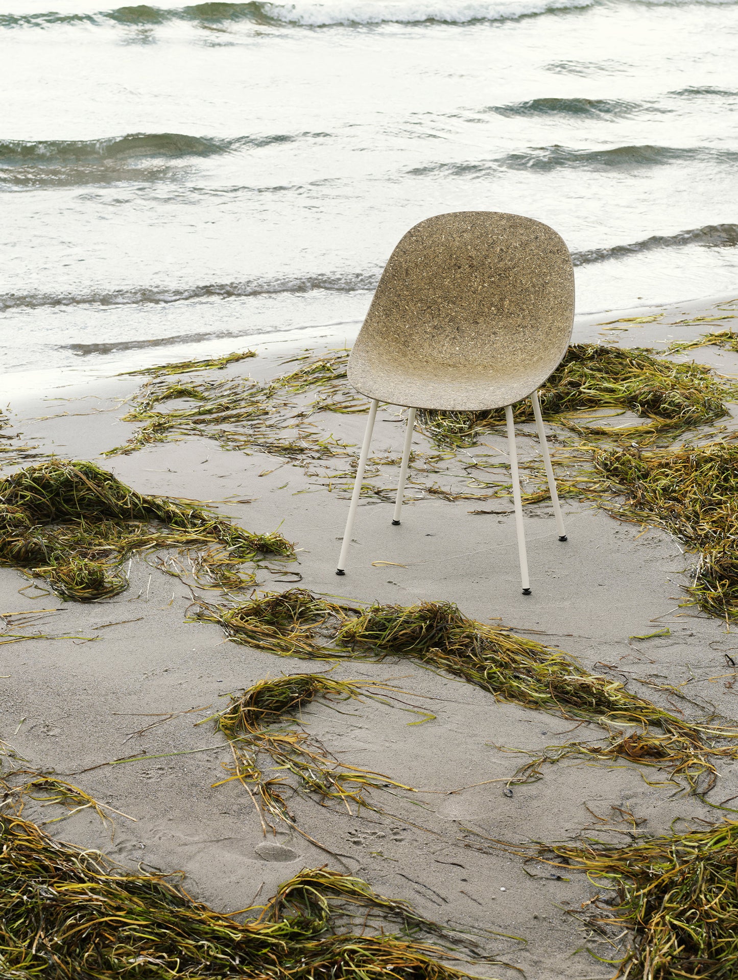 Mat Chair - Steel by Normann Copenhagen / Cream Steel Base / Seaweed
