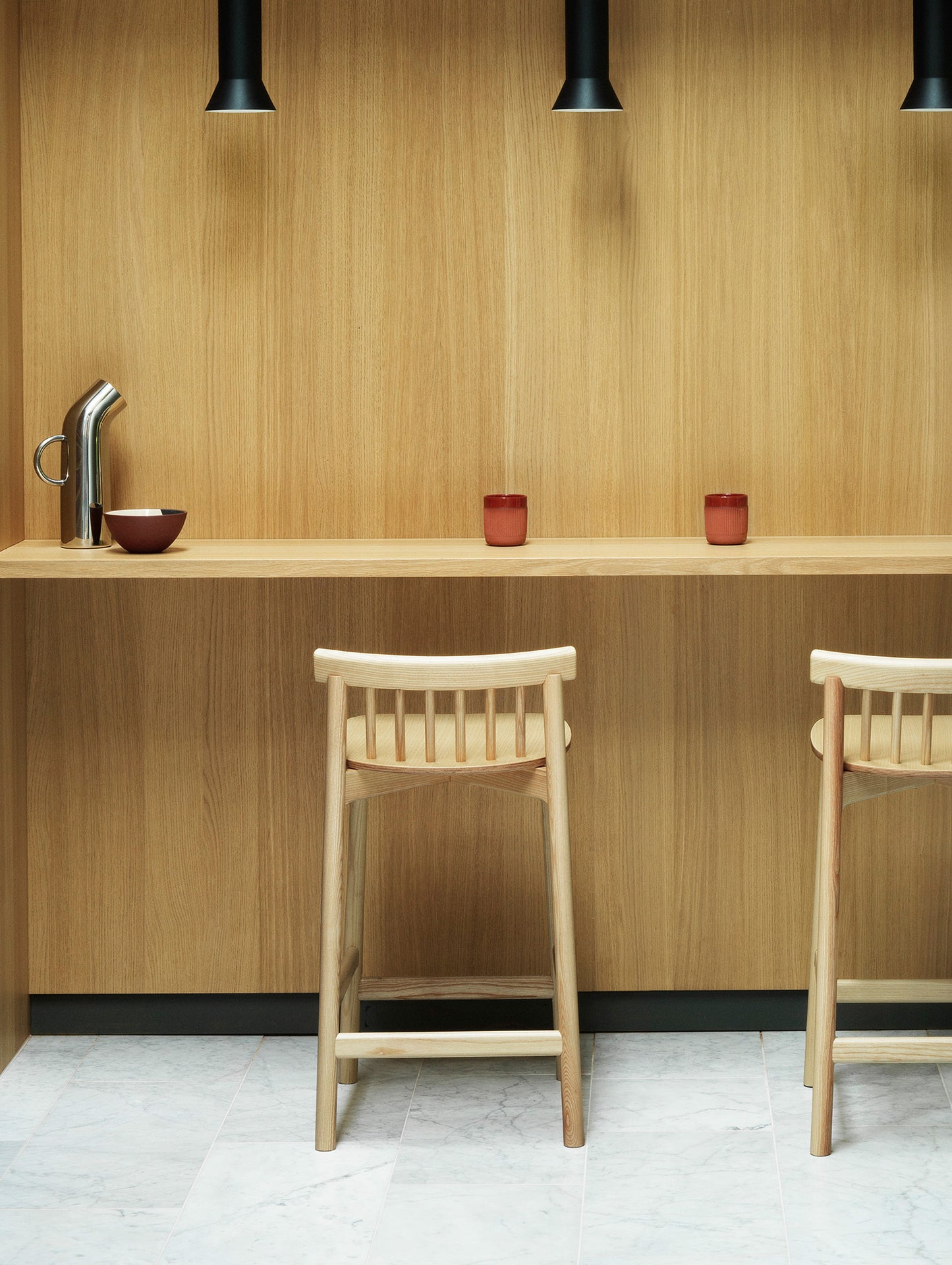 Pind Bar Stool by Normann Copenhagen - SH 65 cm / Lacquered Ash
