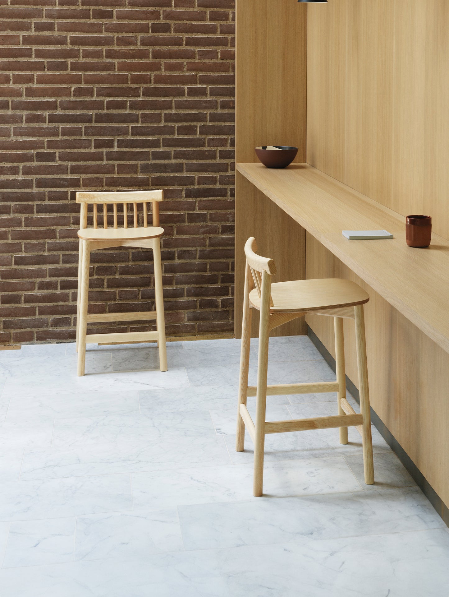 Pind Bar Stool by Normann Copenhagen - SH 65 cm / Lacquered Ash