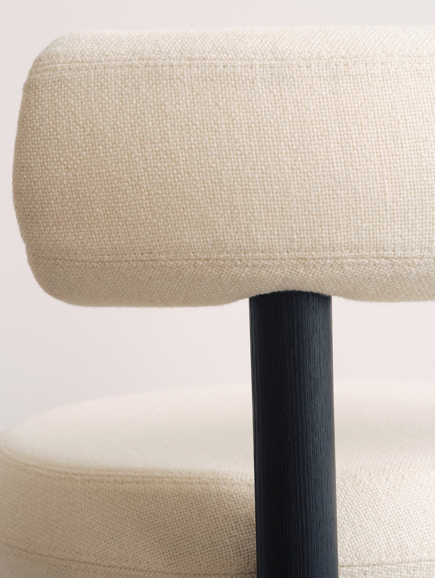 Fat Dining Chair Wood by Tom Dixon - Black Stained Ash Base / Hallingdal 65 100
