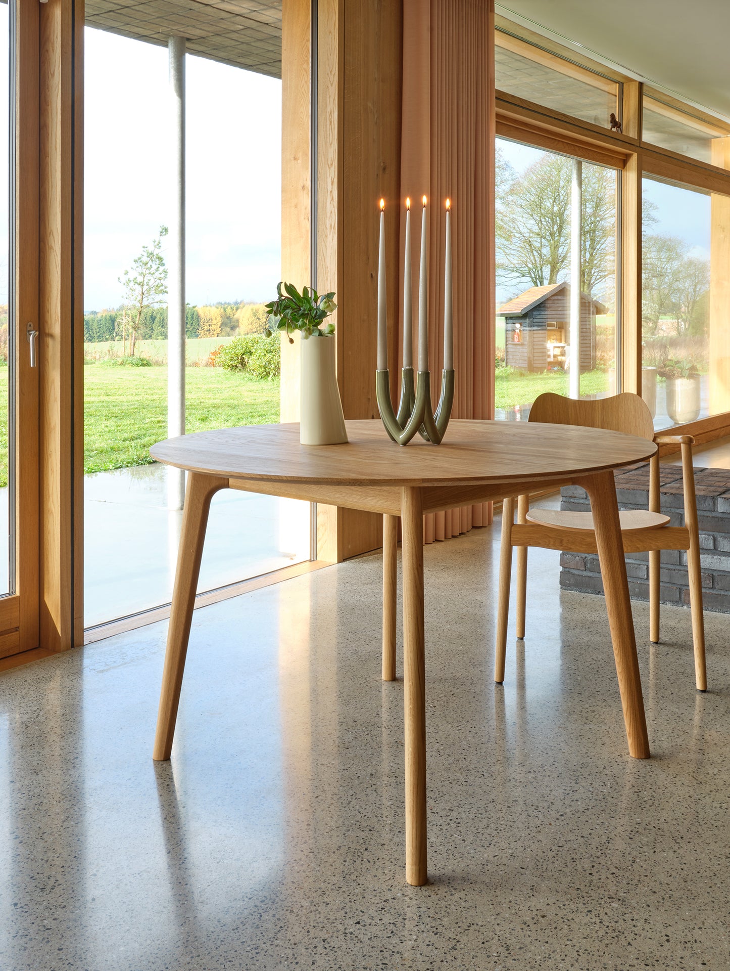 Salon Fixed Dining Table - Round by Ro Collection