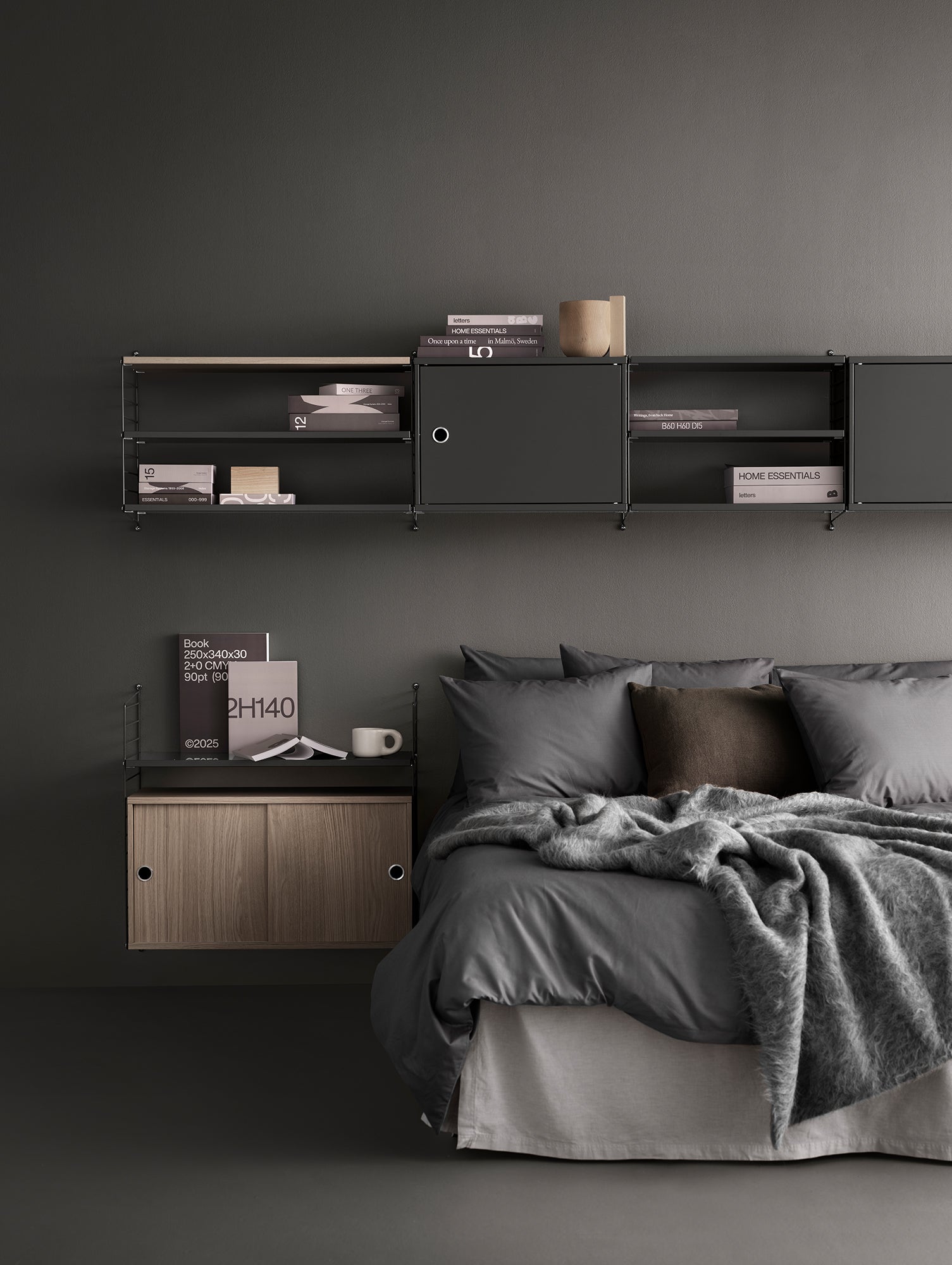String System Shelves by String - Dark Grey