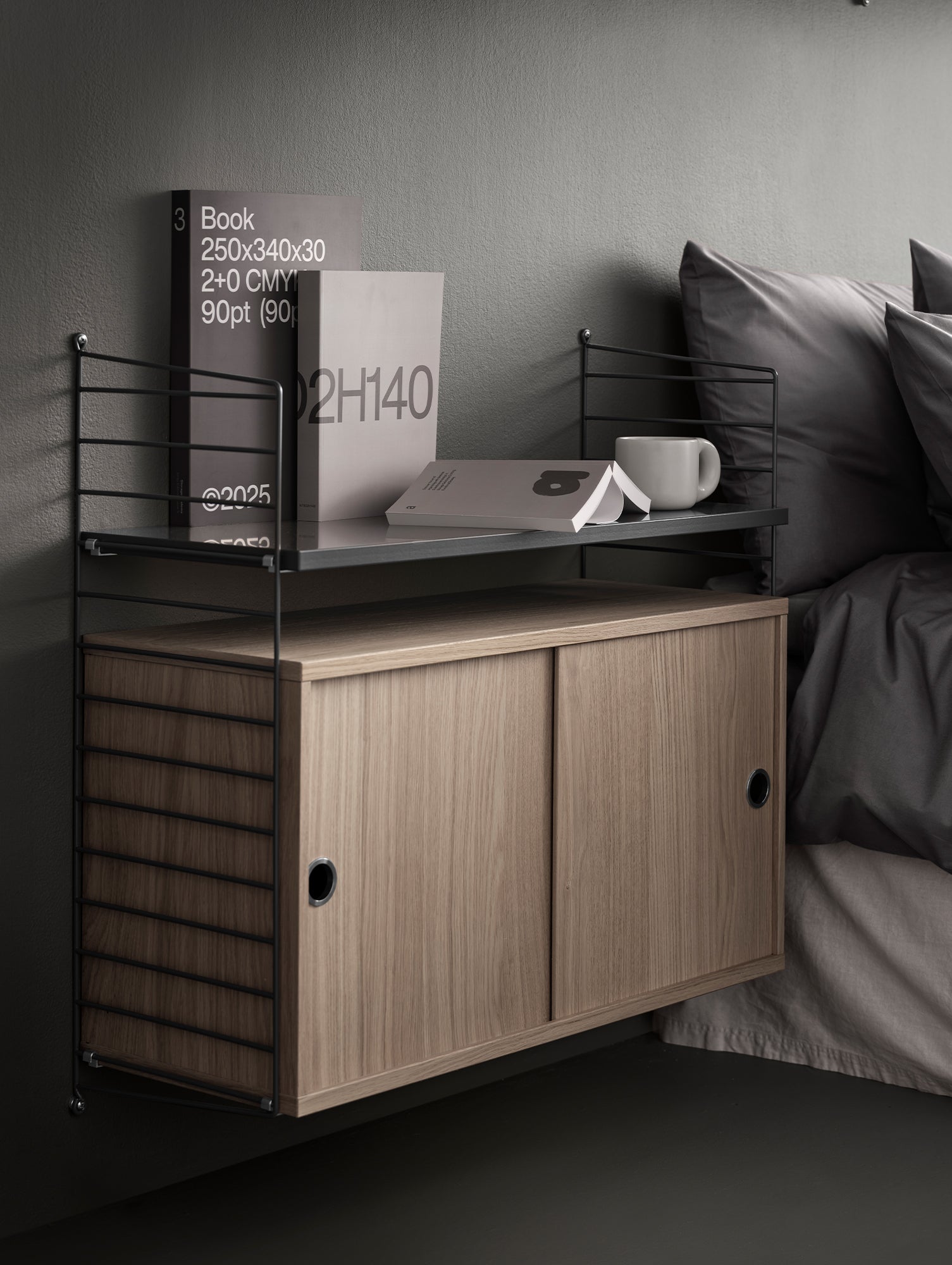 String System Shelves by String - Dark Grey