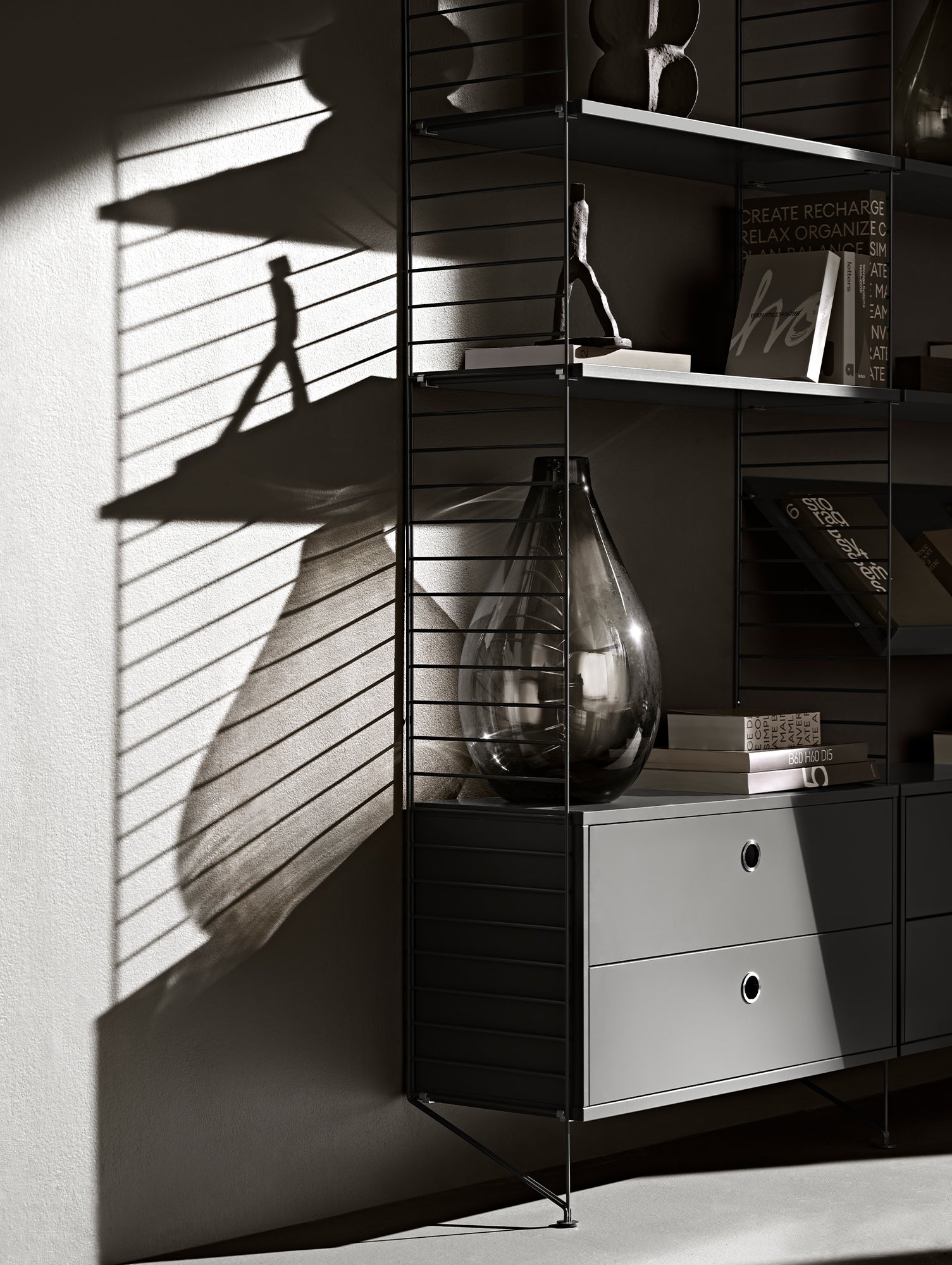 String System Shelves by String - Dark Grey
