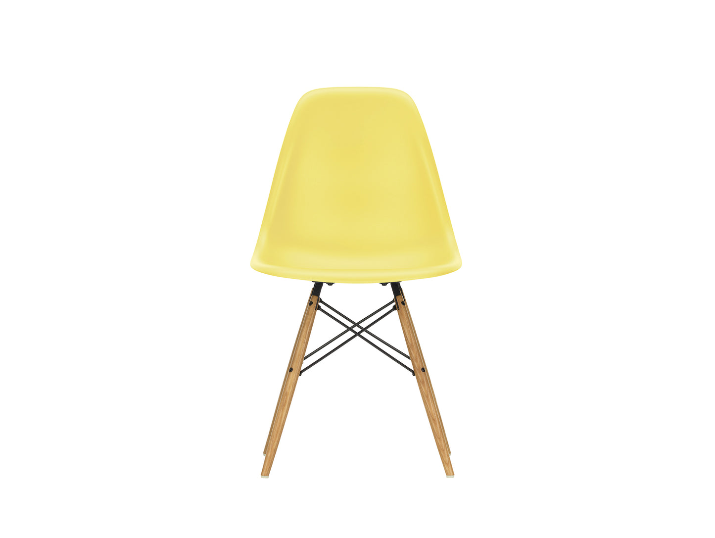 Vitra Eames DSW Plastic Side Chair - 92 Citron / Ash Honey