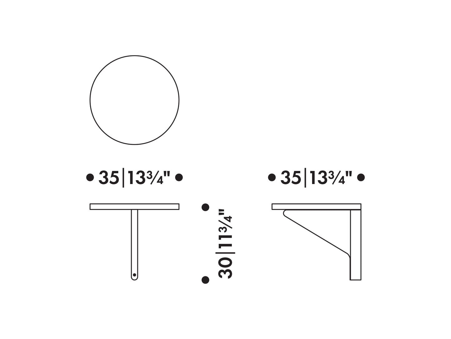 Kaari Wall Shelf Round REB 007