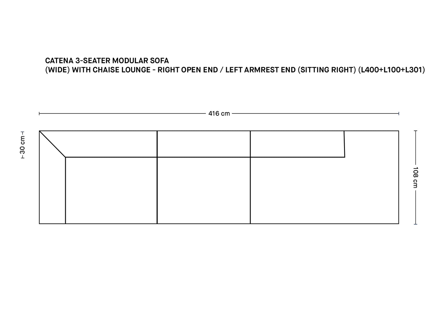 Catena 3-Seater Modular Sofa