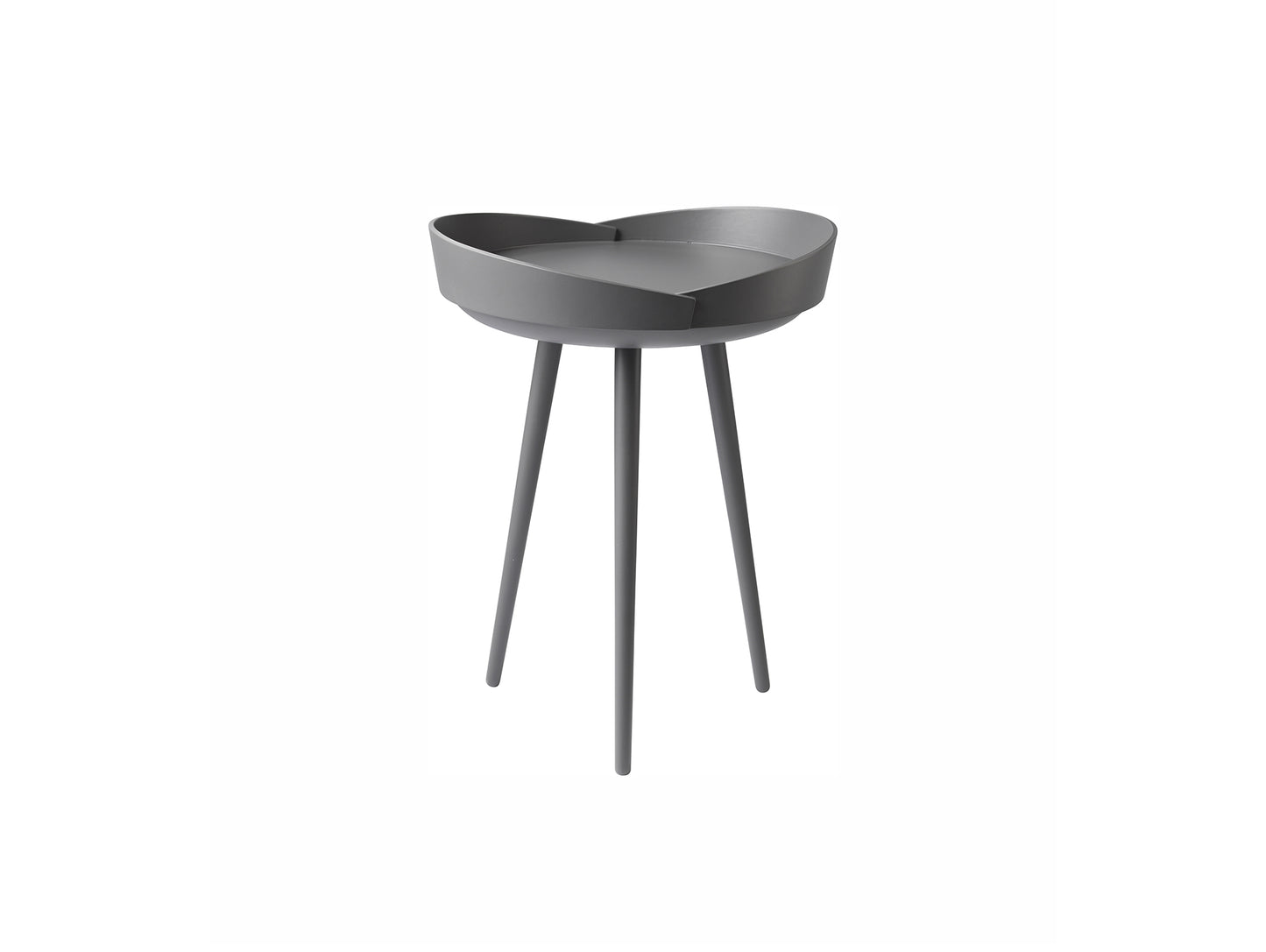 D106 Bakke Top Tray Table by FDB Mobler - Dark Grey Painted Beech