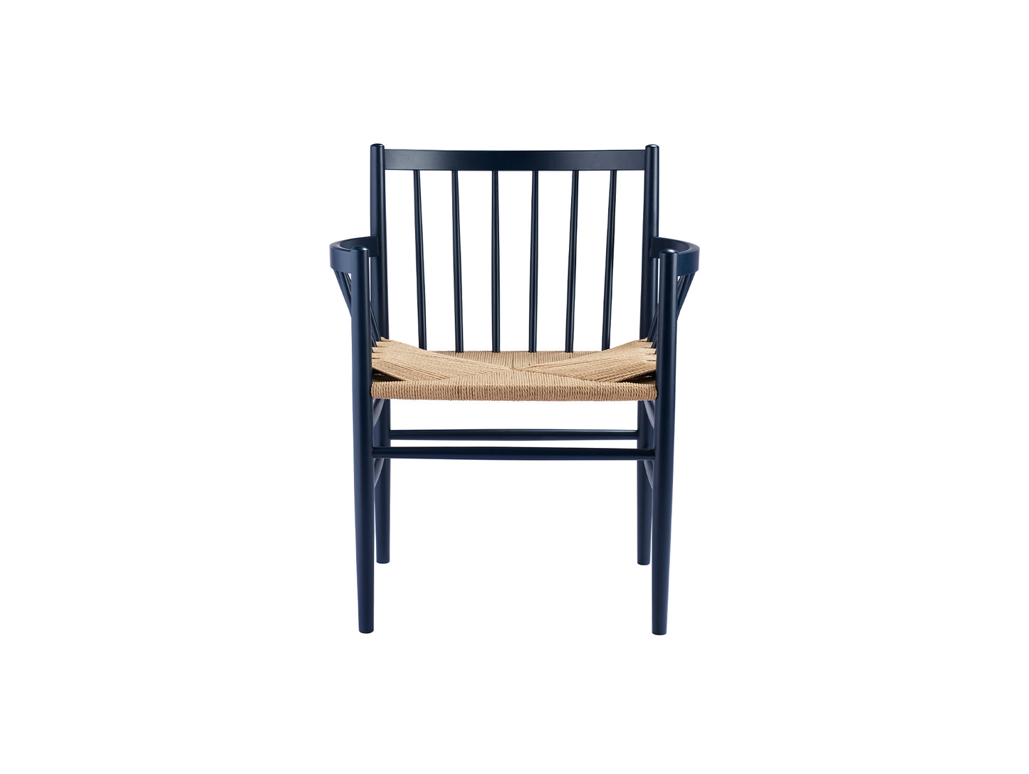 J81 Chair by FDB Mobler - Steel Blue Painted Beech