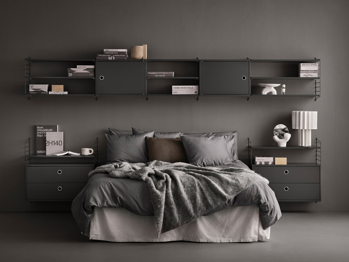 String System Side Panels by String - Dark Grey