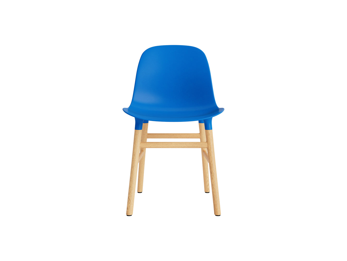 Form Chair Wood by Normann Copenhagen - Lacquered Oak Base / Bright Blue