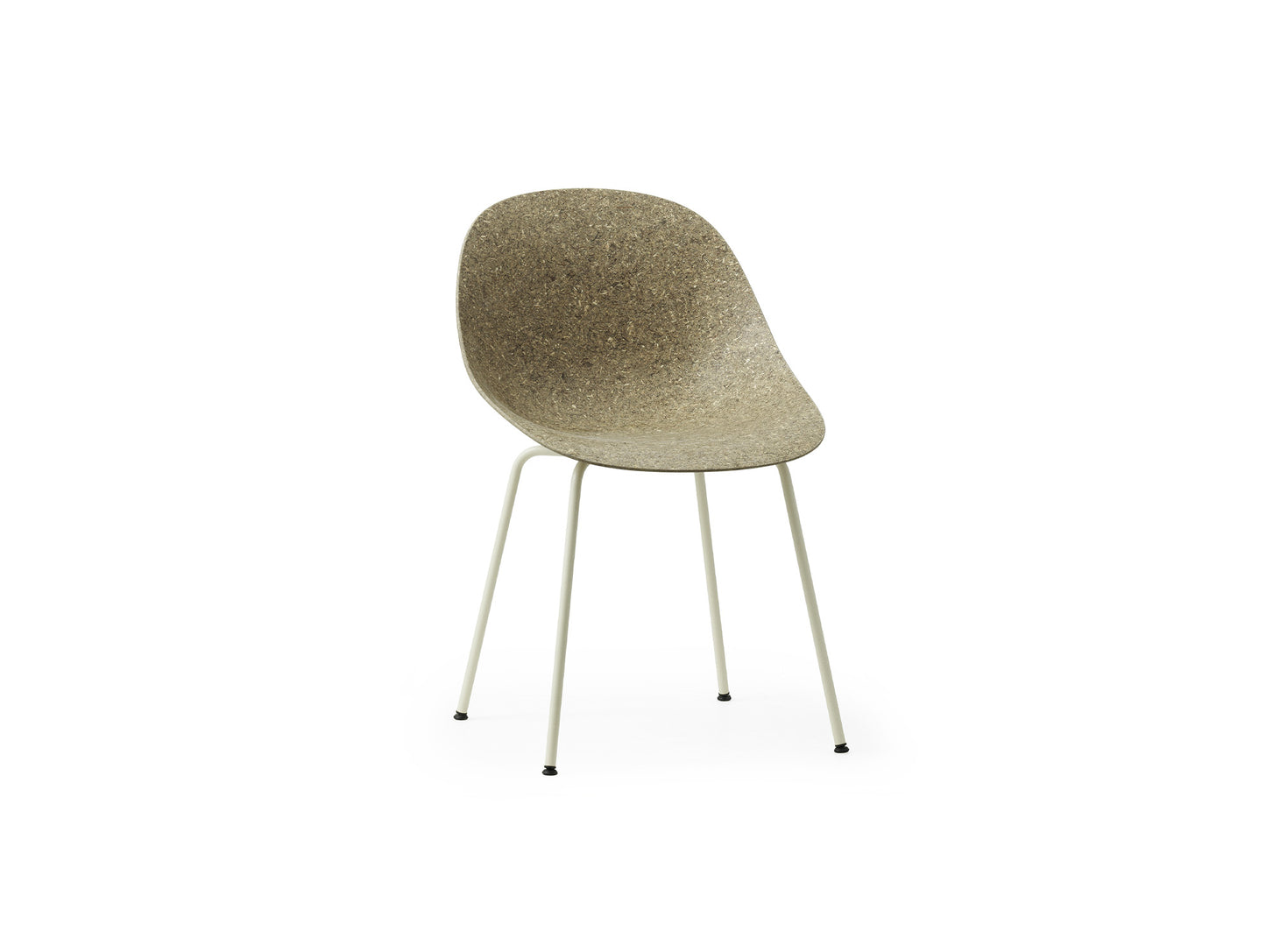 Mat Chair - Steel by Normann Copenhagen / Cream Steel Base / Seaweed