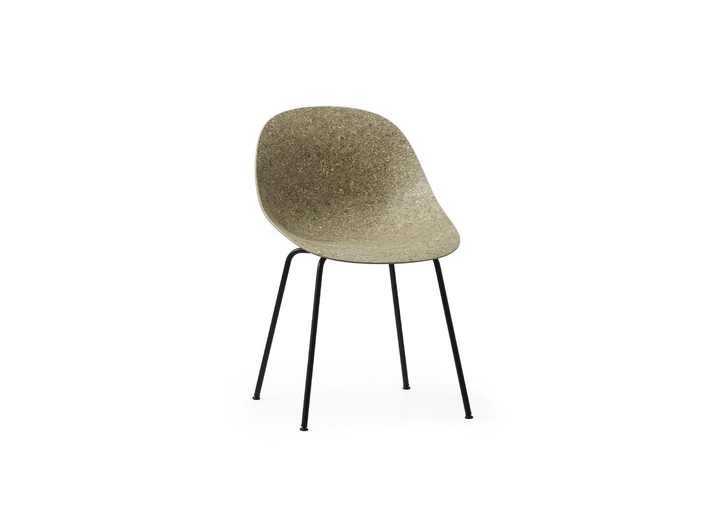Mat Chair - Steel by Normann Copenhagen / Black Steel Base / Seaweed