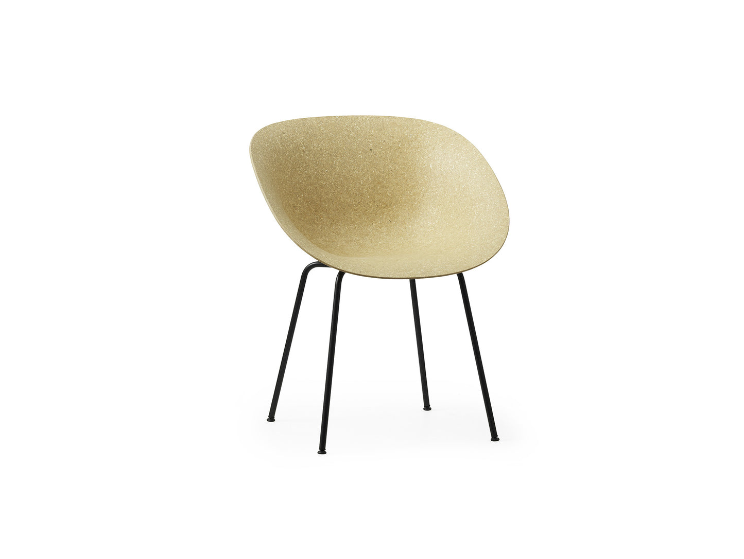 Mat Armchair - Steel by Normann Copenhagen - Black Base / Hemp